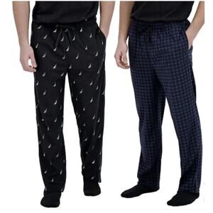 Nautica Men’s Sleepwear Pants 2-Pack Size L Comfort Waistband NWT
